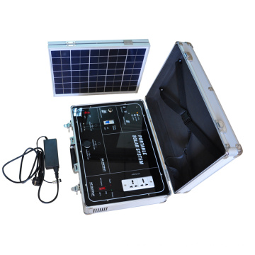 Kit gerador de sistema de banco de energia solar portátil pequeno para casa interna e externa